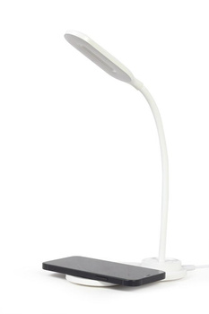 Gembird TA-WPC10-LED-01-W Desk lamp with wireless charger, White