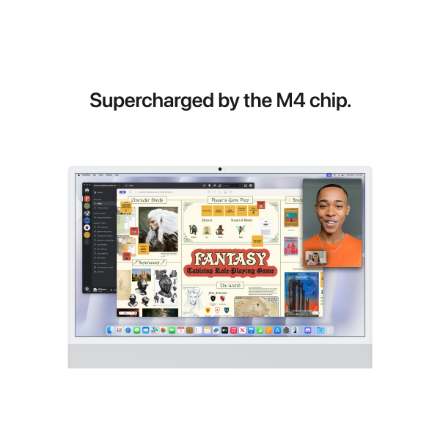 Apple iMac 24” 4.5K Retina, Apple M4 8C CPU, 8C GPU/16GB/256GB SSD/Silver/INT | Apple