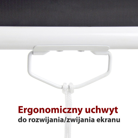 EKRAN RĘCZNY PÓŁAUTOMAT 1:1 84" 152x152cm MS-60 1:1 ART