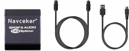 AUDIO SPLITTER 1x3 SPDIF TOSLINK ROZDZIEL OPTYCZNY
