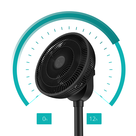 Duux Fan | Whisper Flex 2 | Stand Fan | Black | Diameter 34 cm | Number of speeds 30 | Oscillation | 2-21.5 W | Yes