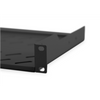 Digitus Fixed Shelf for Racks DN-19 TRAY-1-SW Black The shelves for fixed mounting can be installed easy on the two front 483 mm (19“) profile rails of your 483 mm (19“) network- or server cabinet. Due to their stable, perforated steel sheet with a high l