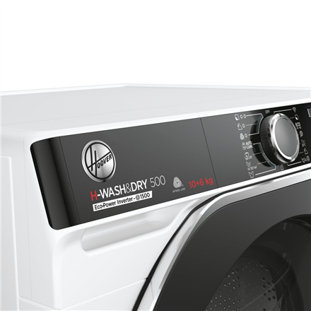 Hoover HDP 5106AMBC/1-S Washing Machine with Dryer, A/D, Front loading, Depth 58 cm, Washing 10 kg, Drying 6 kg, White Hoover Washing Machine with Dryer HDP 5106AMBC/1-S Energy efficiency class A Front loading Washing capacity 10 kg 1500 RPM Depth 58 cm W