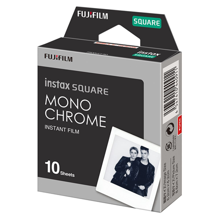 Fujifilm Instax Square Monochrome (10pl) Instant Film Quantity 10 86 x 72 mm Image area: 62 × 62 mm