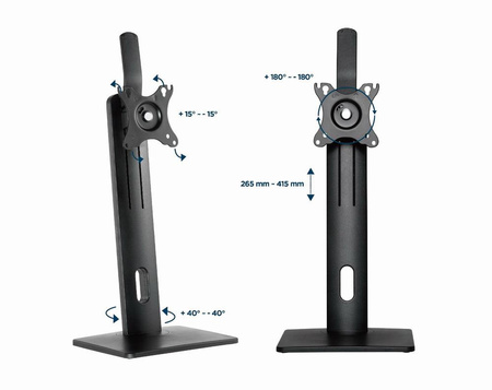 Stojak na monitor 17&amp;quot;-32&amp;quot; z regulacją wysokości do 7 kg Gembird czarny