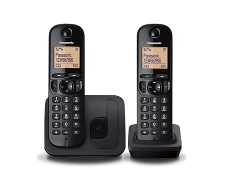 Panasonic Cordless KX-TGC212FXB Black Caller ID Phonebook capacity 50 entries Built-in display Speakerphone