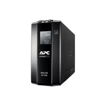 Schneider Electric APC Back-UPS Pro, Tower, 6x IEC C13 outlets, AVR, LCD, user-replaceable battery | BR900MI | 900 VA | 540 W | 230 V