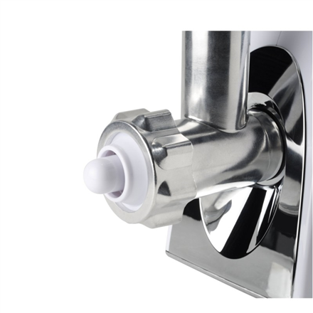 Tristar VM-4210 Meat Grinder White, 3 Stainless steel grinding plates, Aluminum grinder head, Aluminum hopper tray, Sausage stuffer, Kubbe attachment, Sausage accessory, Stainless steel blade, 550 W