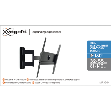 Vogels Wall mount MA3040-A1 32-65 " Full Motion Maximum weight (capacity) 25 kg Black