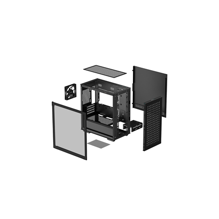 DeepCool CH370 ARGB Micro-ATX Gehäuse - schwarz