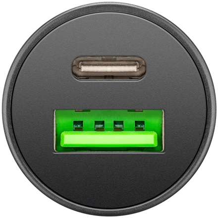 Goobay 61739 Dual-USB Car Fast Charger USB-C PD, 45 W