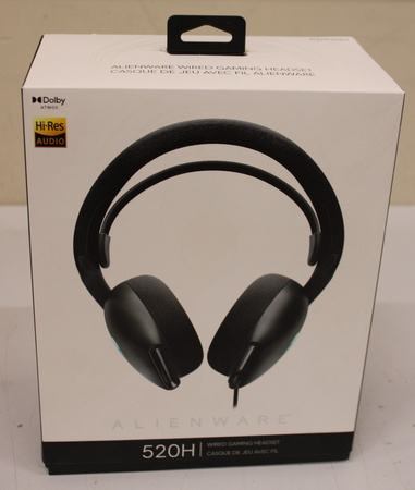 SALE OUT. Dell Alienware Wired Gaming Headset - AW520H (Dark Side of the Moon) | Dell Alienware Wired Gaming Headset | AW520H | Wired | Over-Ear | USED, SCRATCHES | Noise canceling