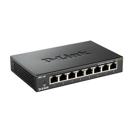 D-Link Switch DGS-108/E	 Unmanaged Desktop 1 Gbps (RJ-45) ports quantity 8