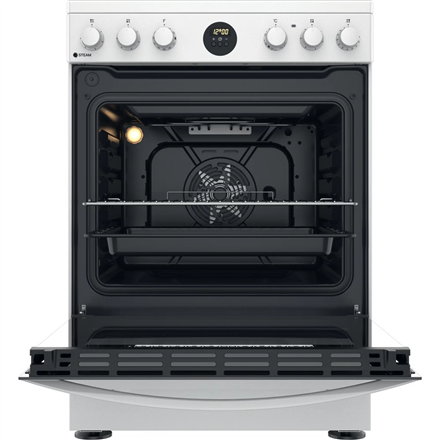 INDESIT Cooker IS67V8CHW/E	 Hob type Vitroceramic, Oven type Electric, White, Width 60 cm, Grilling, 69 L, Depth 60 cm