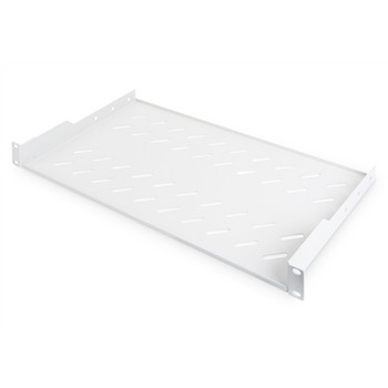 Digitus Fixed Shelf for Racks DN-97609 White The shelves for fixed mounting can be installed easy on the two front 483 mm (19“) profile rails of your 483 mm (19“) network- or server cabinet. Due to their stable, perforated steel sheet with a high load cap