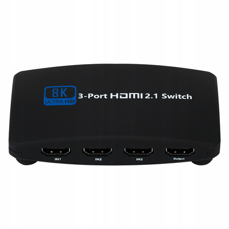 SWITCH HDMI 2.1 3x1 PRZEŁĄCZNIK 8K 4K 120HZ 240HZ
