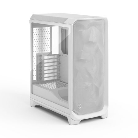 Fractal Design Meshify 3 White TG Clear PC-Gehäuse, Midi-Tower, E-ATX - weiß