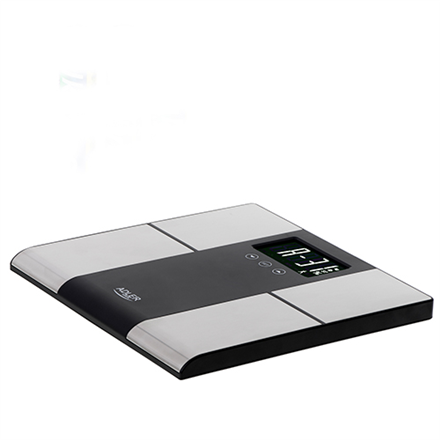 Adler Bathroom scale with analyzer AD 8165	 Maximum weight (capacity) 225 kg, Accuracy 100 g, Body Mass Index (BMI) measuring, Stainless steel/Black