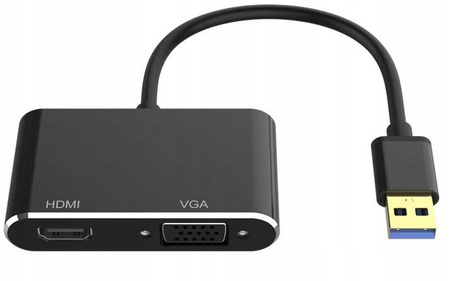 KONWERTER USB 3.0 do HDMI + VGA ADAPTER KARTA GRA