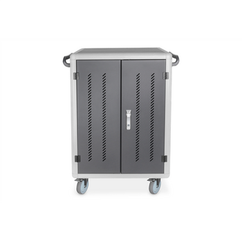 Digitus Charging Trolley 30 Notebooks / Tablets up to 15.6" Pressure lock system with swiveling lever handle on the front and back door, lockable; Safety plug socket with switch on the side