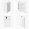 Midea Washing Machine | MF100T60B/W | Energy efficiency class A | Top loading | Washing capacity 6 kg | 1200 RPM | Depth 61 cm | Width 40 cm | Display | LED | Steam function | White