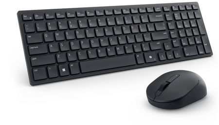 Dell | Silent Keyboard and Mouse | KM555 | Keyboard and Mouse Set | Wireless | Estonian (QWERTY) | Black | 2.4 GHz, Bluetooth 5.1 | Wireless connection
