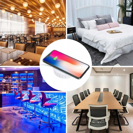 ŁADOWARKA INDUKCYJNA BIURKOWA CHOWANA + HUB 2xUSB