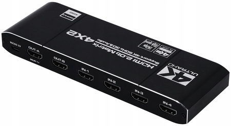 Matrix 4x2 Switch Splitter HDMI 2.0 HDR 18G UHD 4K
