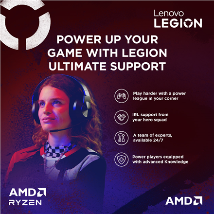 Lenovo Legion Pro 7 16AFR10H | Eclipse Black | 16 " | OLED | WQXGA | 2560 x 1600 pixels | Glossy | AMD Ryzen 9 | 9955HX3D | 32 GB | SO-DIMM DDR5 | Solid-state drive capacity 2000 GB | NVIDIA GeForce RTX 5080 | GDDR7 | 16 GB | Windows 11 Home | 802.11be | 