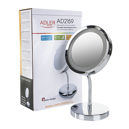 Adler Mirror AD 2159 15 cm LED mirror Chrome