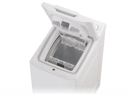 Candy Washing Machine | TCA283D2-S | Energy efficiency class D | Top loading | Washing capacity 8 kg | 1200 RPM | Depth 60 cm | Width 41 cm | Display | Digit | White