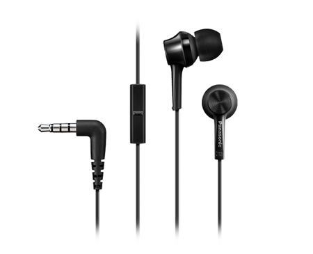 Panasonic Canal type RP-TCM115E-K Wired In-ear Microphone Black