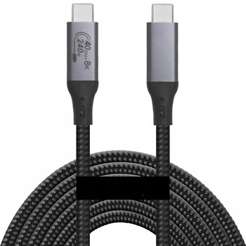 KABEL USB4 Thunderbolt 4 240W 40Gbps 120Hz PRZEWÓD USB C NYLON OPLOT 1,5M