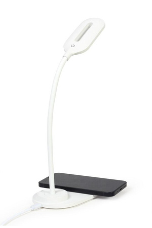 Gembird TA-WPC10-LED-01-W Desk lamp with wireless charger, White