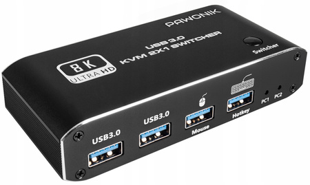 KONSOLA KVM HDMI 2.1 Przełącznik Switch 4K120Hz 8K