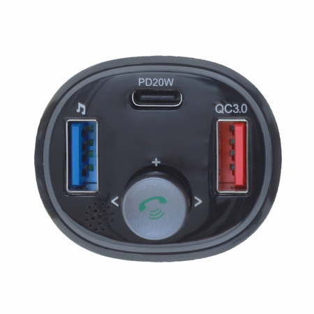 TRANSMITER samoch FM MP3 z funkcją BT,USB LCD FM-73 ART QC3.0