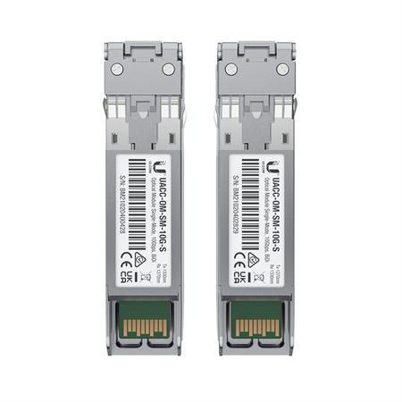 Ubiquiti SFP+ UACC-OM-SM-10G-S-2 Single-Mode Fiber LC-Simplex (2er-Pack) UF-SM-10G-S: SFP+, 10 Gbps
