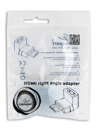Cablexpert HDMI right angle adapter, 90° downwards | Cablexpert