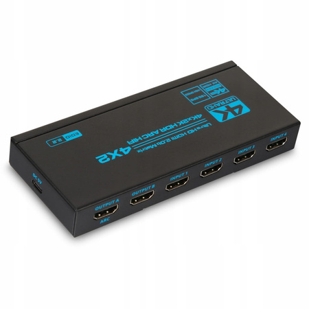 MATRIX HDMI 2.0 4x2 SWITCH 4K60HZ HDCP 2.2 HDR ARC