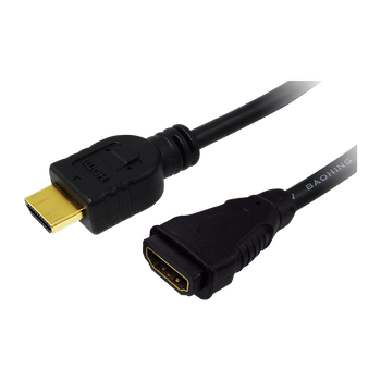 Logilink HDMI Cable Type A Male - HDMI Type A Female Black HDMI to HDMI 2 m