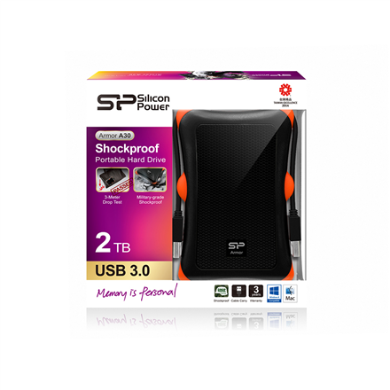 Silicon Power Armor A30 2TB 2.5 ", USB 3.1, Black