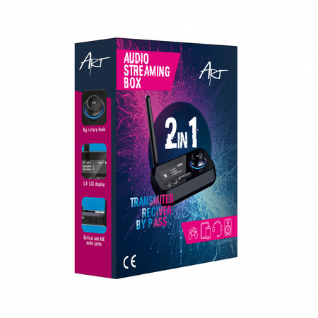 TRANSMITER AUDIO AUX/OPT z funkcją BT LCD BT-17 ART