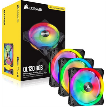 Corsair Triple Pack with Lighting Node CORE QL120 RGB