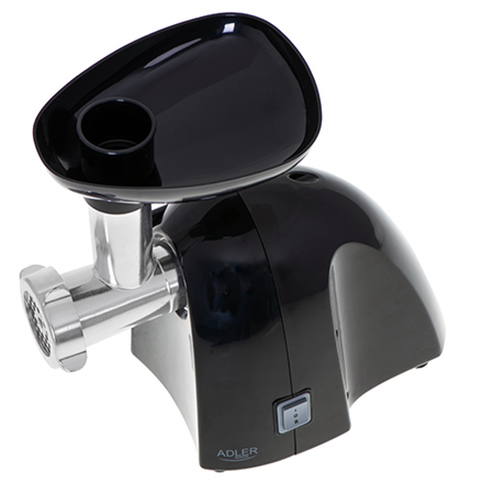 Adler Meat mincer AD 4811 Black 600 W Number of speeds 1 Throughput (kg/min) 1.8 3 replaceable sieves: 3mm for grinding poppies and preparing meat and vegetable stuffing; 5mm for meatballs, Roman roast and beef burgers; 7mm for coarsely ground sausages,