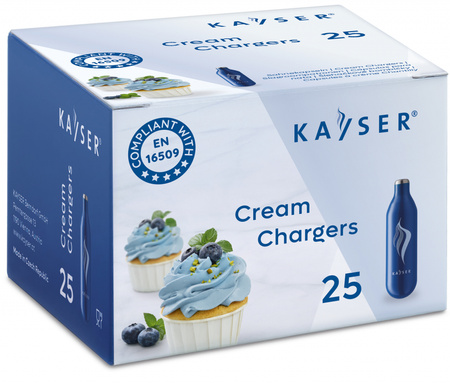 Naboje N2O do syfonu do bitej śmietany 7,5g Kayser 25 szt/Opk