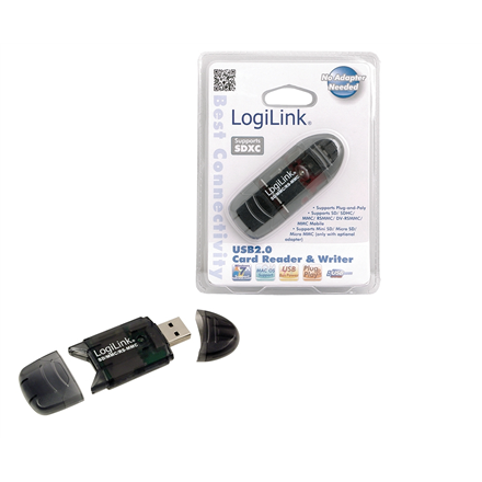 Logilink Cardreader USB 2.0 Stick external for MMC, RS-MMC, SD and SD HC