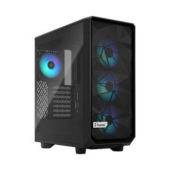 Fractal Design Meshify 2 Compact Lite RGB Side window Black TG Light Mid-Tower Power supply included No