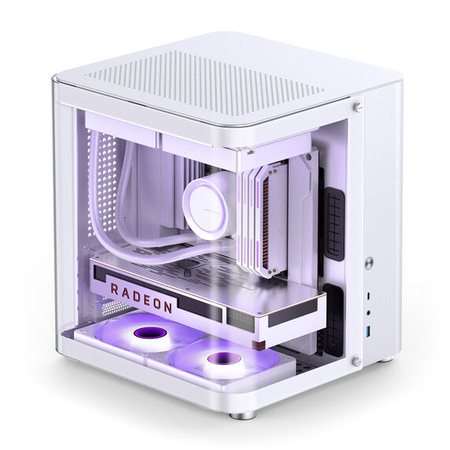 Jonsbo TK-1 2.0 Micro-ATX Gehäuse, Tempered Glass - weiß