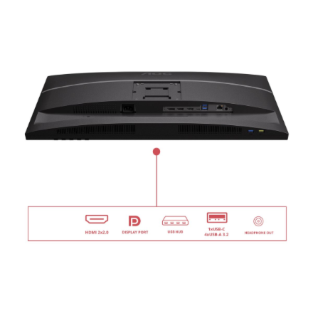 AOC U27E4CV | 27 " | IPS | UHD | 16:9 | 60 Hz | 4 ms | 3840 x 2160 pixels | 400 cd/m² | HDMI ports quantity 2 | Black