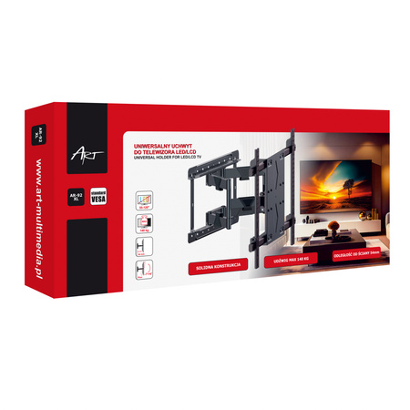 UCHWYT DO TV LCD/LED 55-120"  AR-92XL ART 140KG reg. pion i poziom 54-568mm maxVESA 1000x600